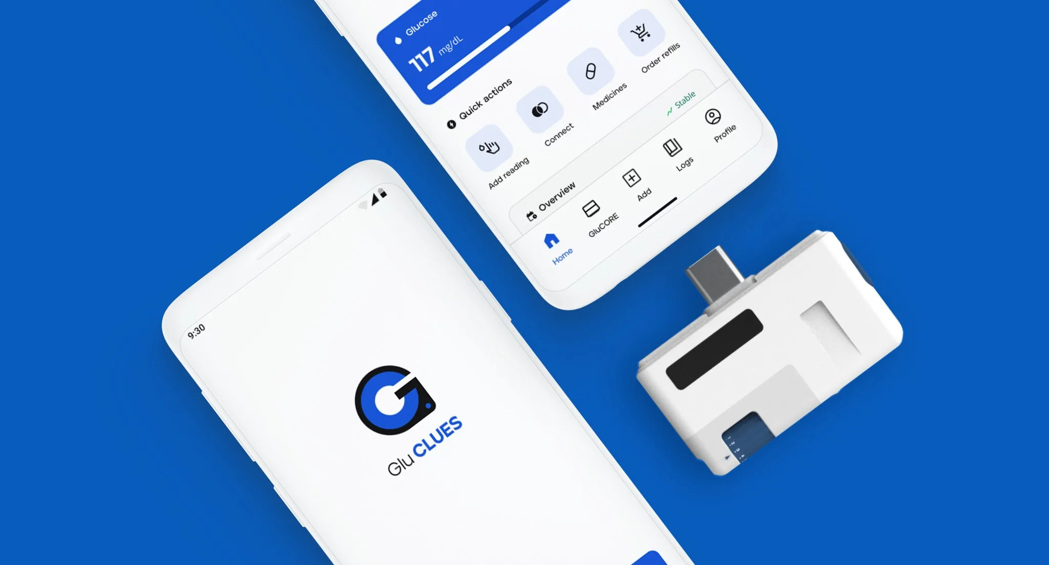 GluKIT diabetes care device and companion app