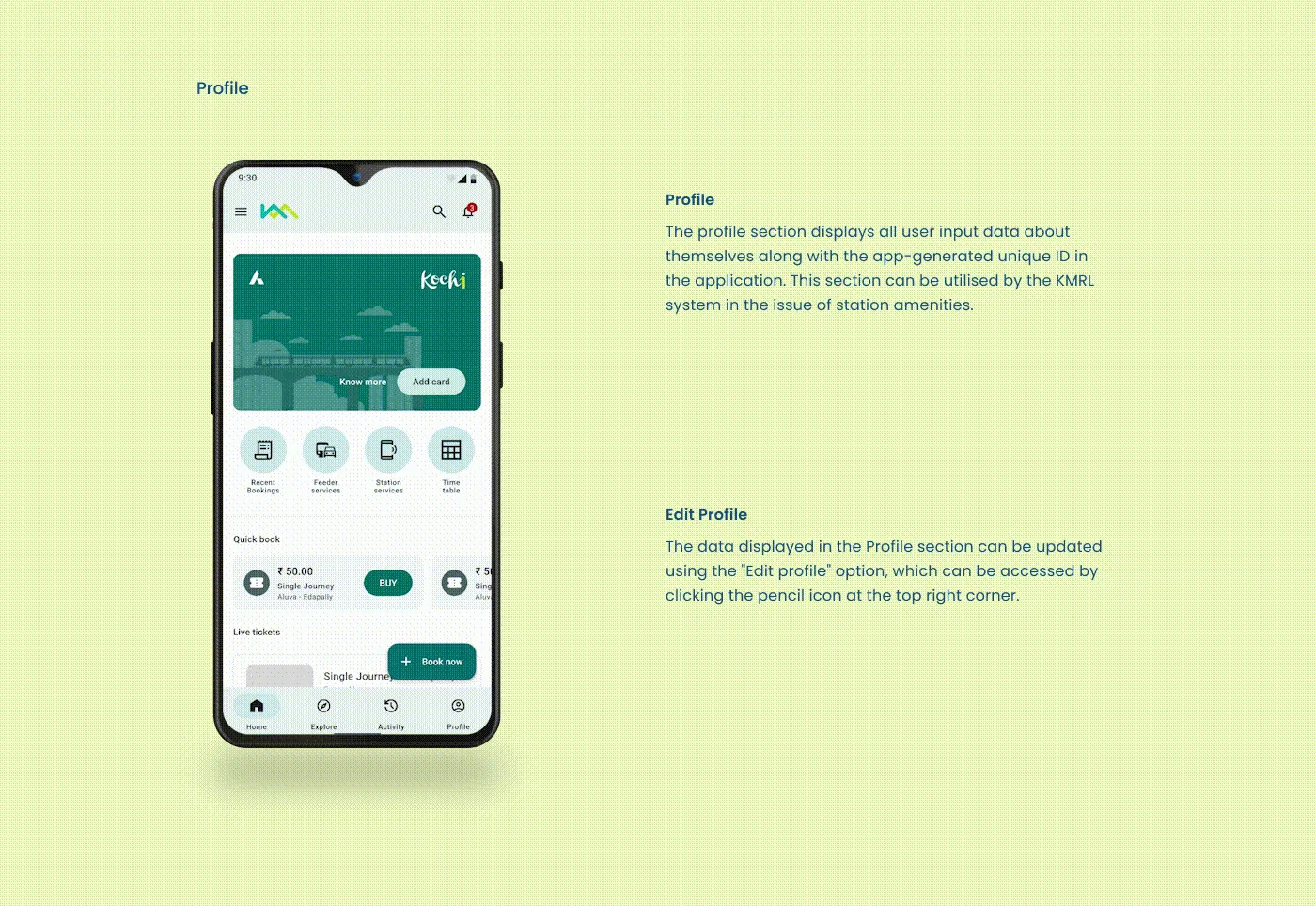 Animated Kochi 1 profile and account management